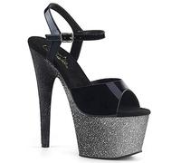 Pleaser ADORE-709OMBRE Blk Pat/SLV-Blk Ombre UK 3 (EU 36)