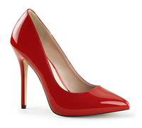 Pleaser AMUSE-20, Talons Femme - Rouge (Red Pat), 38 EU