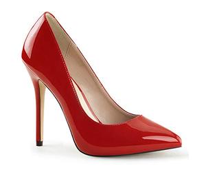Pleaser AMUSE-20, Talons Femme - Rouge (Red Pat), 38 EU