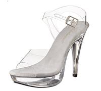 Pleaser Cocktail 508, Sandales femme, Transparent (Clr/Clr), 41 EU
