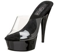 Pleaser Del601/c/b, Escarpins Femme - Transparent (clear), 39 EU