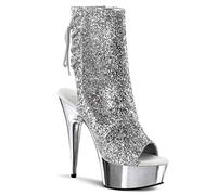 Pleaser DELIGHT-1018G SLV GLTR/SLV Chrome UK 7 (EU 40)