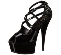 Pleaser Delight-612 Sandales à Talons Hauts Sexy 35-45, Noir, 39 EU