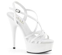 Pleaser DELIGHT-613 WHT Pat/WHT UK 3 (EU 36)