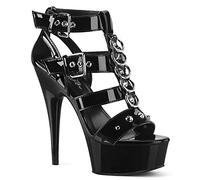 Pleaser DELIGHT-658 Blk Pat/Blk UK 7 (EU 40)
