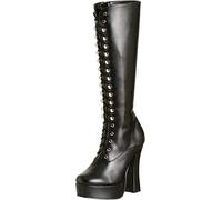 Pleaser Eu-Ele2020/B/Pu, bottes femme, Blk Faux Leather, 11 UK / 44 EU / 14 US