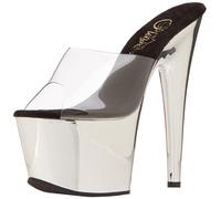 Pleaser Adore 701, Escarpins femme - Argent (Argent/Transparent), 39 EU