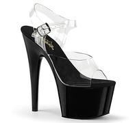 Pleaser Femme Adore-708 Sandales Ouvertes, Transparent CLR Blk, 40 EU