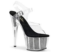 Pleaser Femme Adore-708srs Sandales à Plateforme, CLR Blk SRS, 37 EU