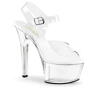 Pleaser Femme Aspire-608 Sandales à Plateforme, Transparent, 36 EU