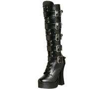 Pleaser Femme ELECTRA-2042 Bottes Classiques, Noir (Schwarz Blk Faux Leather), 39 EU