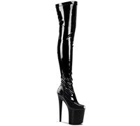 Pleaser Femme FLAMINGO-3000 Bottines Classiques, Noir (Blk STR Pat/Blk), 38 EU