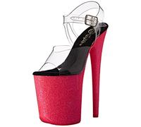 Pleaser Femme Flamingo-808uvg Sandales Ouvertes, Clear Neon H Pink Glitter, 37 EU