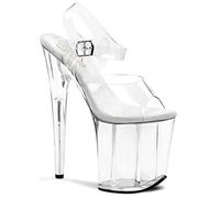 Pleaser Flam808/c/m, Sandales Femme - Transparent (Clear), 40 EU