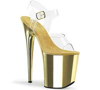 Pleaser FLAMINGO-808 CLR/Gold Chrome UK 6 (EU 39)