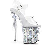 Pleaser FLAMINGO-808GF CLR/SLV Multi Glitter UK 4 (EU 37)