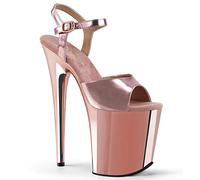 Pleaser FLAMINGO-809 Rose Gold Met. PU/Rose Gold Chrome UK 4 (EU 37)