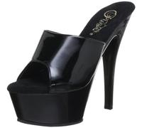 Pleaser - KISS-201 - des Sandales Femme, Noir (Black Patent), 42 EU/9 UK
