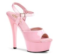 Pleaser KISS-209, Sandales Bout Ouvert Femme, Rose (B. Pink Pat/B. Pink), 38 EU (5)