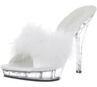 Pleaser LIP-101-8, Sandales à Pointe Ouverte Femme, Blanc, 37 EU