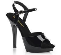 Pleaser Lip 109 - Sandales - Femme - Noir - Noir (Blk/Blk) - 39 EU ( 6 UK )