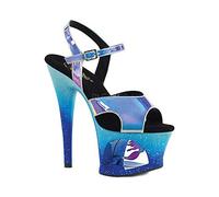 Pleaser MOON-711MER Blue Shifting TPU/Blue Ombre UK 5 (EU 38)