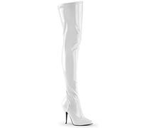 Pleaser Seduce-3000, Bottes Classiques femme, Blanc (Darkred 112), 41 EU