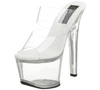 Pleaser Sky 302 - Sandales Plateforme Femme - Transparent (Clr/Clr) - Taille: 44 EU