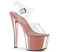 Pleaser SKY-308 CLR/Rose Gold Chrome UK 3 (EU 36)