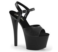 Pleaser SKY-309, Sandales Plateforme Femme, Noir (Blk Faux Leather/Blk Matte), 37 EU (4)