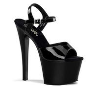Pleaser Femme SKY-309 Sandales Plateforme, Noir (Blk Pat/Blk), 37 EU