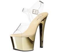 Pleaser Sky308/c/hpch, Sandales femme , Clr/Gold Chrome, 37 EU (4 UK)