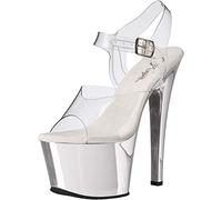 Pleaser Sky308/c/hpch, Sandales femme , Clr/Slv Chrome, 37 EU (4 UK)