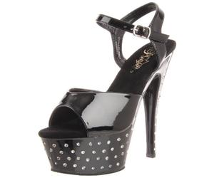 Pleaser Stardust-609 - Sexy Plateau Talon Hauts Chaussures Femmes Sandalettes avec Strass 35-42, US-Damen:EU-39 / US-9 / UK-6