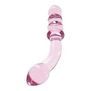 PleasureBox Sex Toy Gode En Verre Sensuel Plug anal Massage de la Prostate, 18 cm, Rose