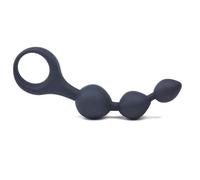 PleasureBoxxx Plug Anal en Silicone Triple Perles Anales, Noir