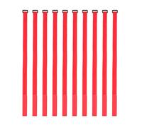 Pleayietoopiatiey Lot de 10 sangles d'arrimage Velcro pour vélo Rouge 2 x 60 cm