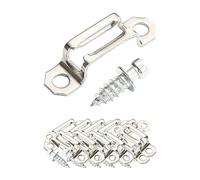 Pleayietoopiatiey Lot de 100 fixations invisibles en acier 2 en 1 pour charnière d'armoire Argenté