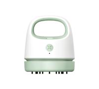Pleayietoopiatiey Mini aspirateur 2 en 1 Bureau Canapé Table Rechargeable Réglable Balayeuse Box Aspiration Épilateur avec Brosse Vert