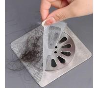 Plebolo 50 Pcs Floor Drain Sticker, Disposable Shower Drain Hair Catcher, Disposable Drain Hair Catcher, Disposable Floor Drain Sticker, Shower Drain Hair Catcher Sticker (20pcs)