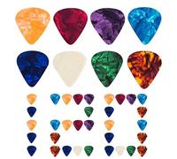 Plectres Guitare - 120 Pièces pour Débutants,Épaisseur 0.46/0.71/0.96 mm, Plectres pour Instruments à Cordes pour Jouer des Basses, Guitares Acoustiques ou