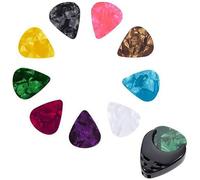 Plectres guitare électriques 10 pcs multicolores avec porte-porte-monnaie - Celluloïd 0, mm