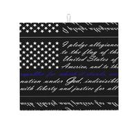 Pledge of Allegiance Tapis de séchage imprimé drapeau __æ ‡ï¼š - 41 x 46 cm, pour séchage rapide de la vaisselle, tapis décoratif de cuisine élégant