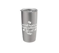 Plein cœur. Tasse à café vide. Mangeons. Thanksgiving Gobelet isotherme en acier inoxydable double paroi