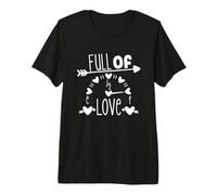 Plein d'amour Mignon cœur Saint-Valentin T-Shirt Haut de Gamme
