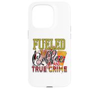 Plein de café et de Vrais Crimes, de mystérieux flics criminels Coque pour iPhone 15 Pro