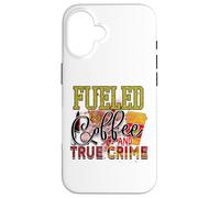 Plein de café et de Vrais Crimes, de mystérieux flics criminels Coque pour iPhone 16