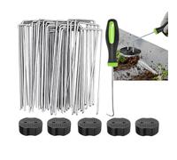 Plein de paysage, poteau métallique en métal - Point de jardin lourd,Ancrages de tissu extérieur réutilisables, fournitures de jardinage pour l'installation de clôture