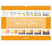 Plein de plaisir à peindre tout au long de l'année ! 12 instructions détaillées étape par étape (calendrier mural 2026 DIN A3 paysage) calendrier mensuel CALVENDO