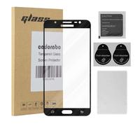cadorabo Verre Trempé couverture complète compatible avec Samsung Galaxy J7 2016 en TRANSPARENT avec NOIR - Verre de protection d'écran trempé (Tempered) en dureté 9H avec 3D touch